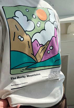 The Rocky Mountains 아이스분또 프린팅 티셔츠